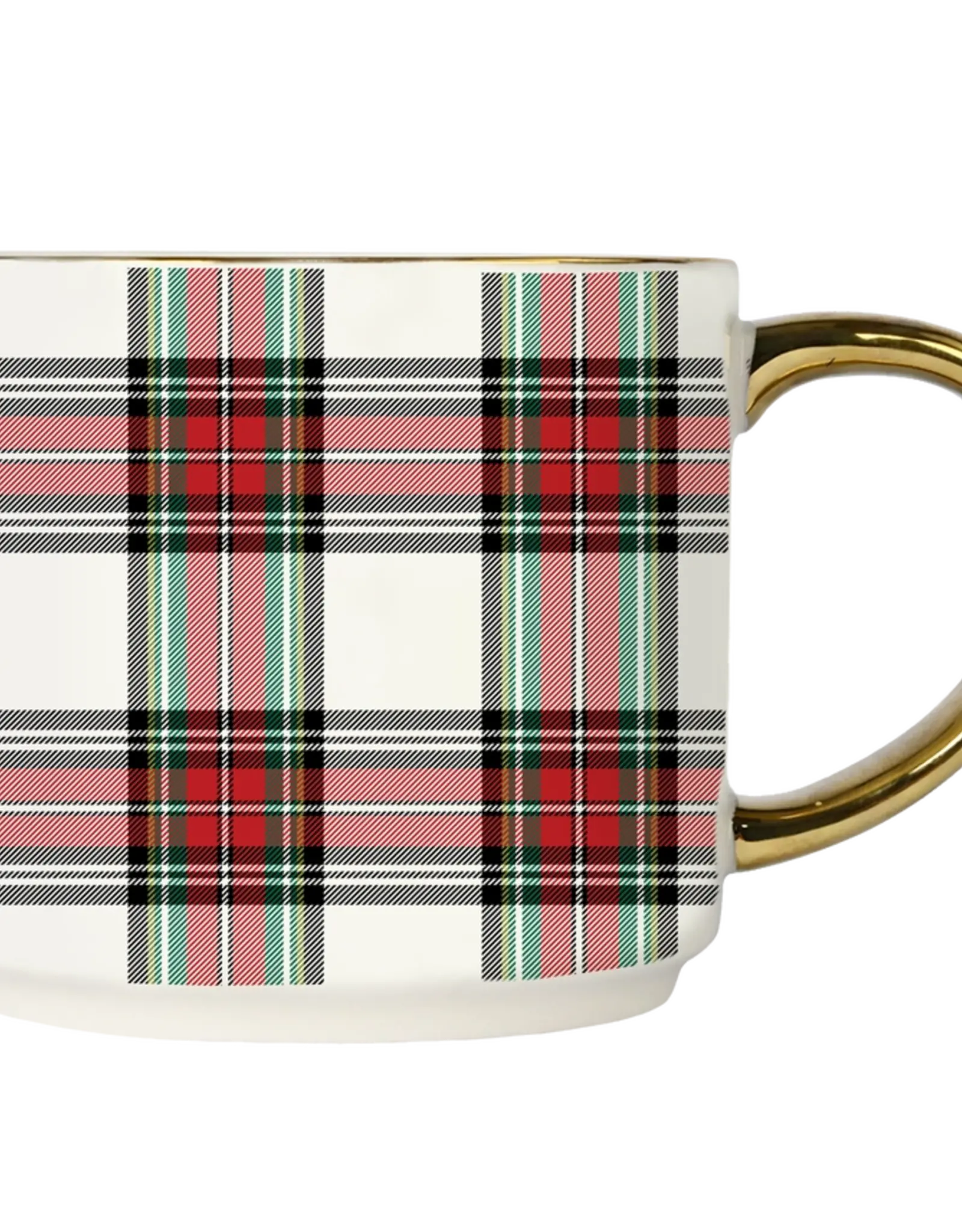 Sweet Water Decor White Plaid Coffee Mug
