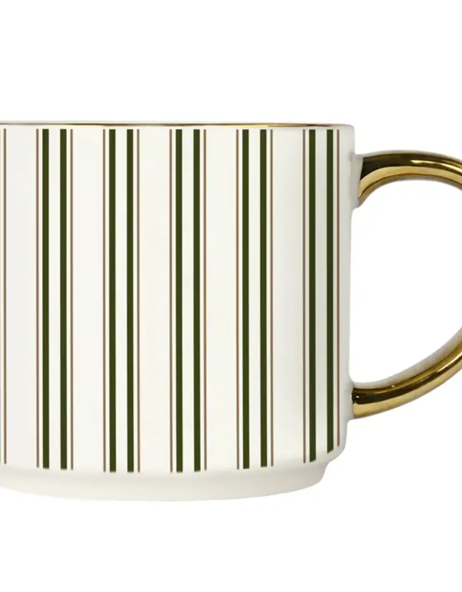 Sweet Water Decor Green Stripe Coffee Mug