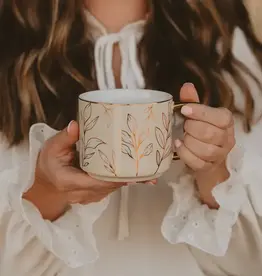 Sweet Water Decor Gold Leaves Coffee Mug