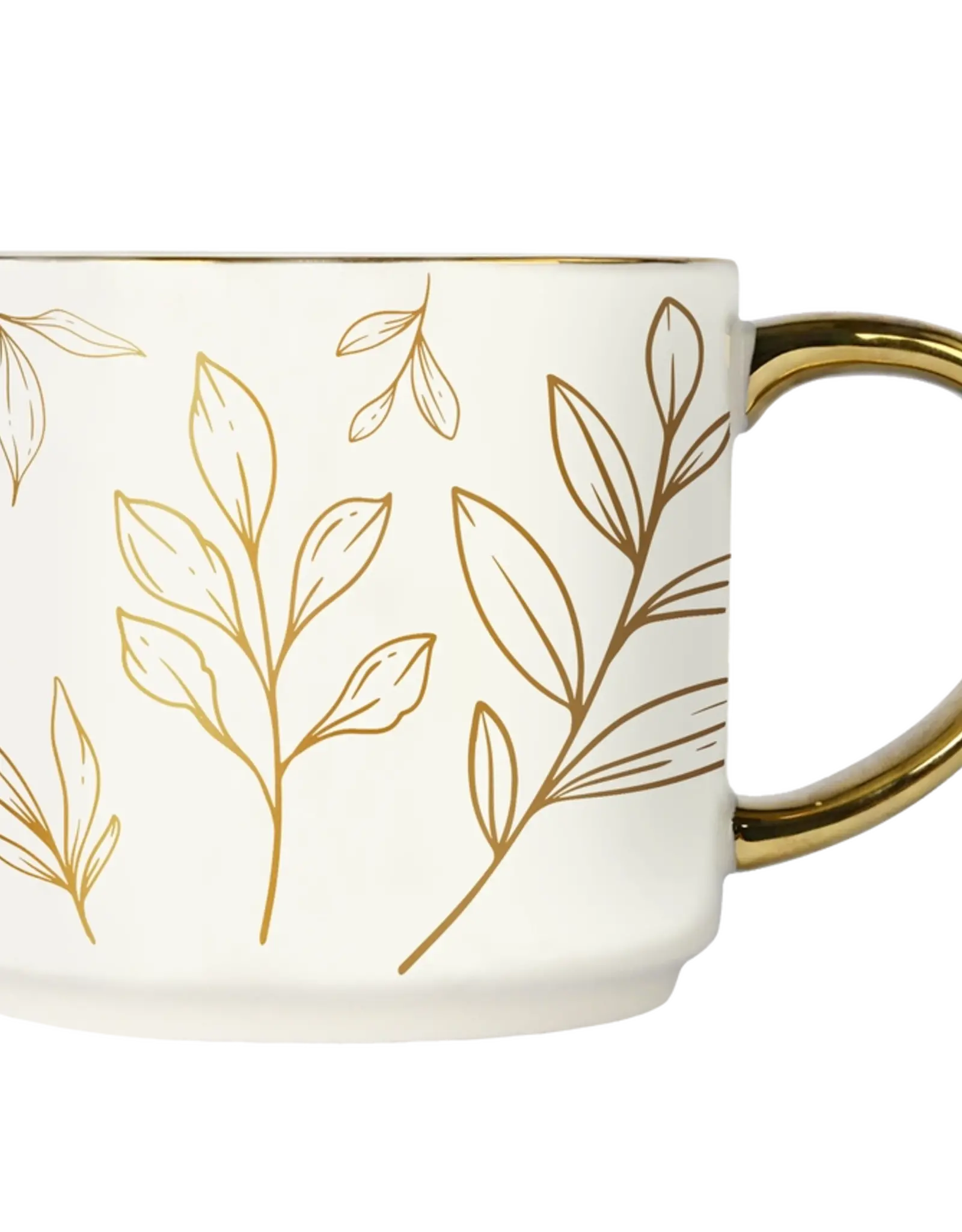 Sweet Water Decor Gold Leaves Coffee Mug