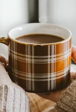 Sweet Water Decor Brown Plaid Coffee Mug