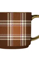 Sweet Water Decor Brown Plaid Coffee Mug