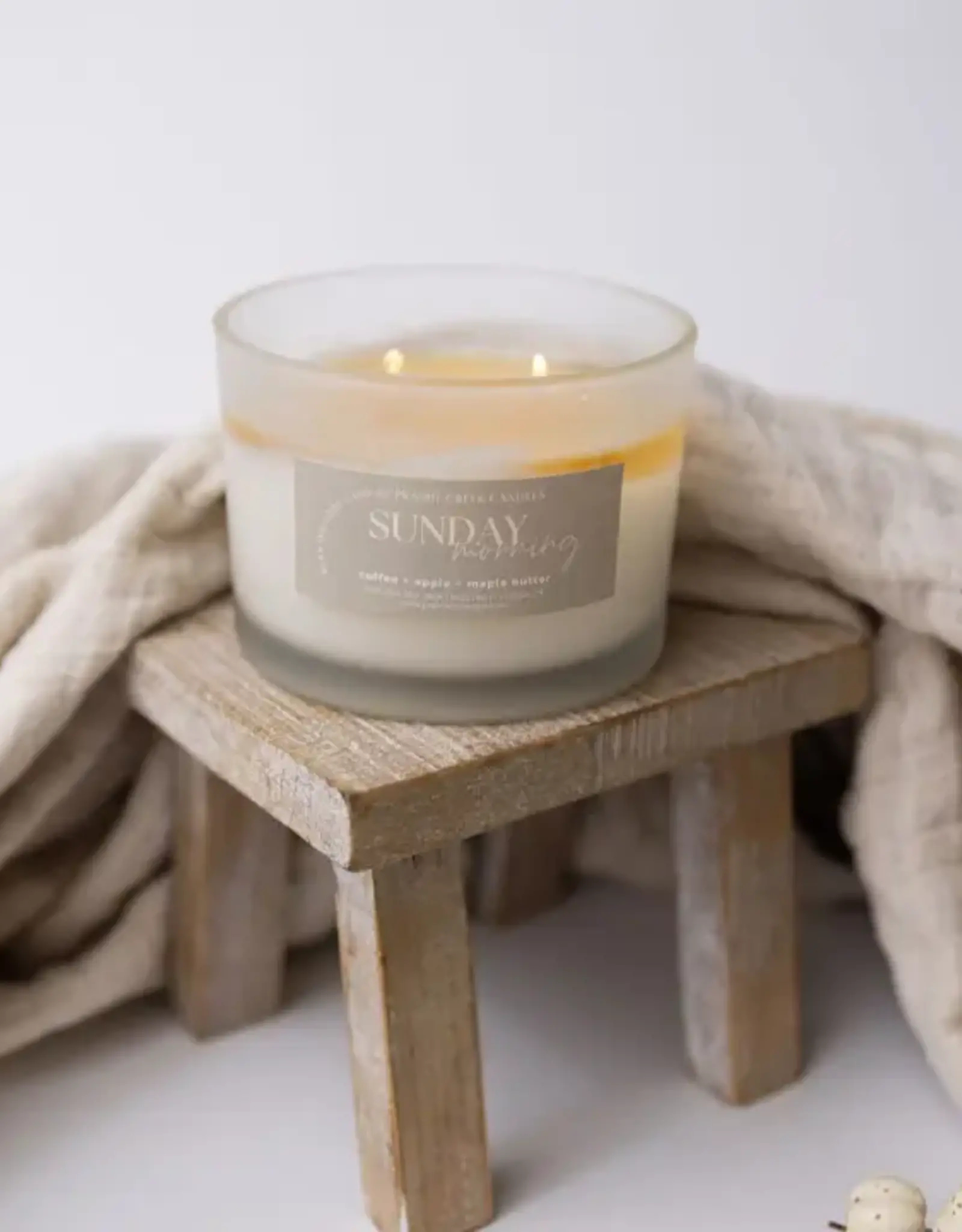 Prairie Creek Candles Wood Wick Candle, Sunday Morning 16oz