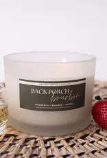 Prairie Creek Candles Wood Wick Candle, Back  Porch Bourbon 16oz