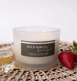 Prairie Creek Candles Wood Wick Candle, Back  Porch Bourbon 16oz
