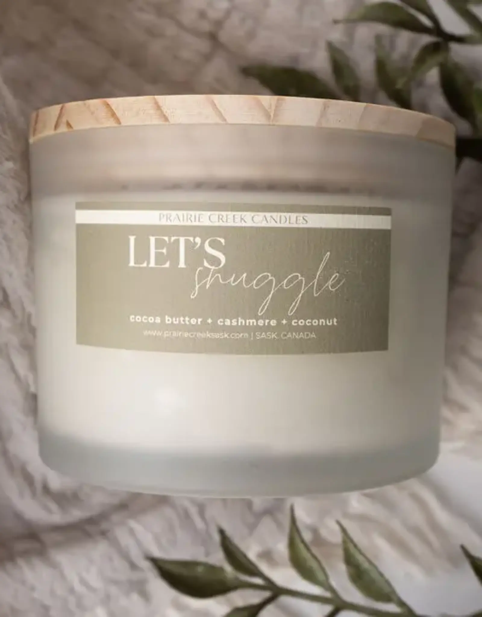 Prairie Creek Candles Wood Wick Candle, Let's Snuggle 16oz