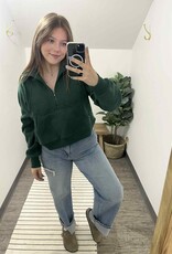 Dove Funnel Neck Half Zip, Forest