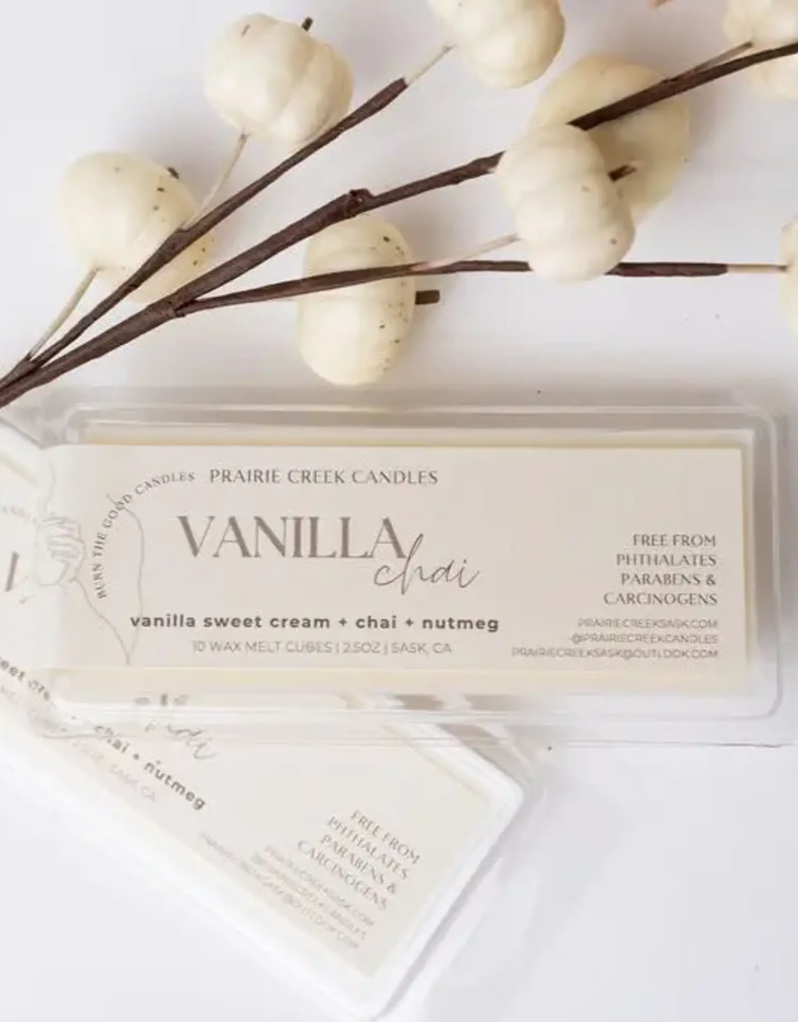 Prairie Creek Candles Wax Melts, Vanilla Chai