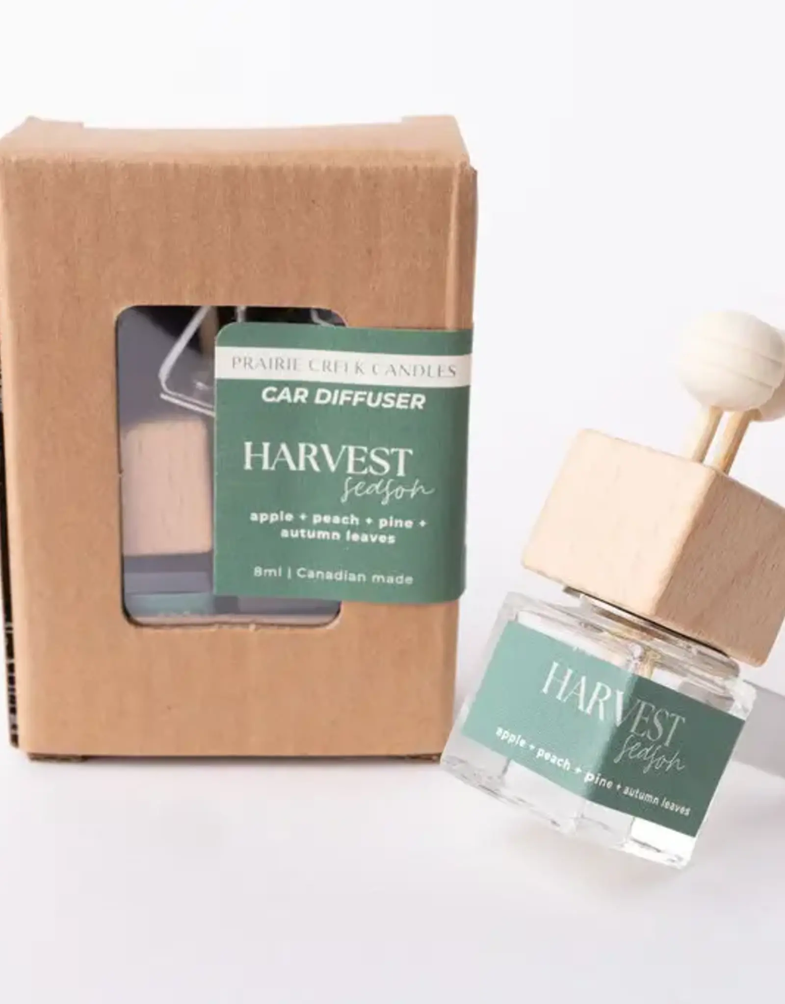 Prairie Creek Candles Car Diffuser, Harvest Season