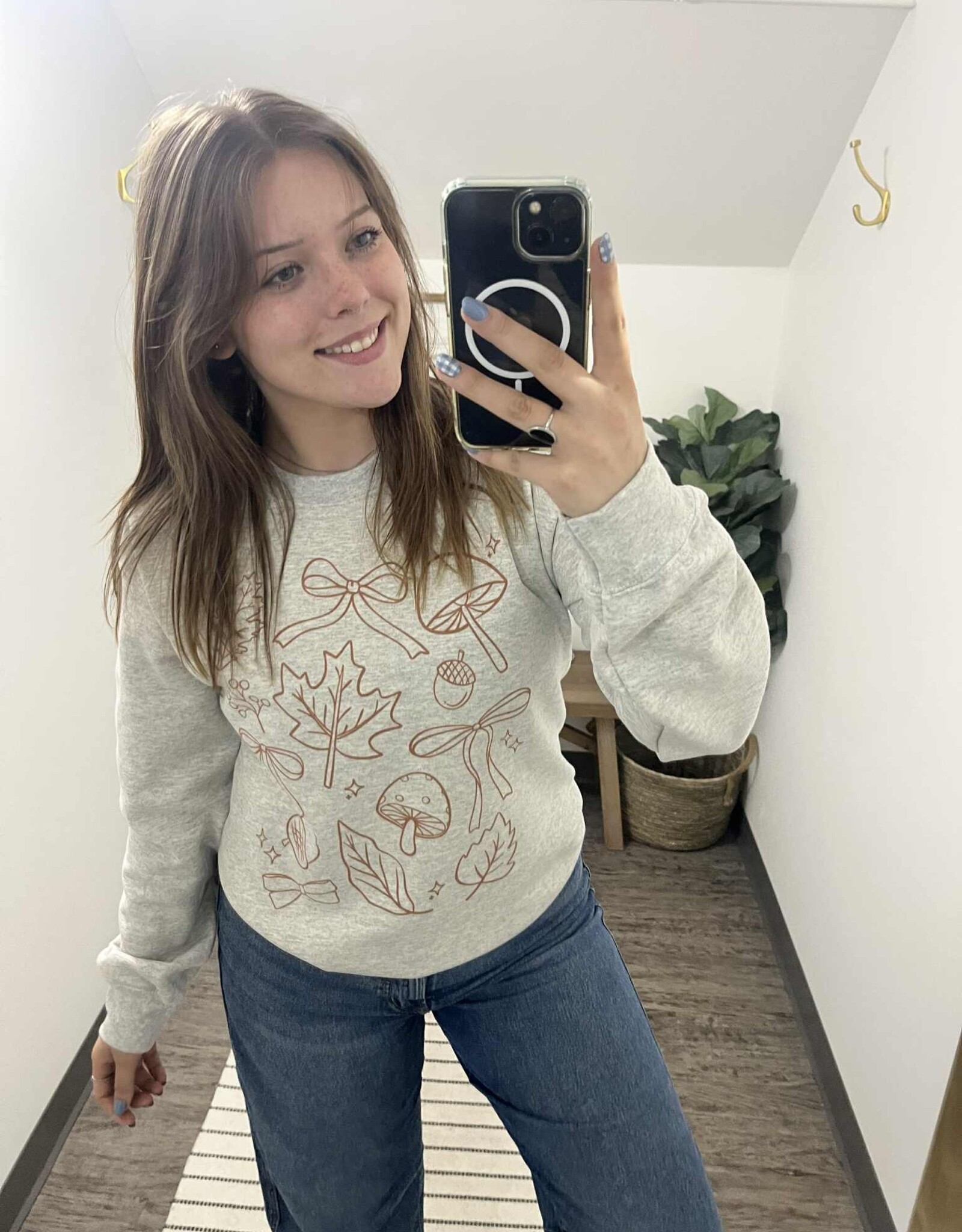 Mushroom Doodle Crewneck