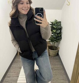 Zipper Front Puffer Vest