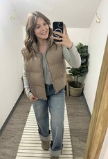 Zipper Front Puffer Vest
