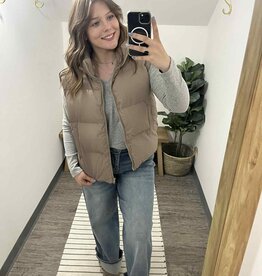 Zipper Front Puffer Vest