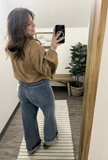 Faux Suede Hooded Jacket