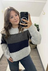 Color Block Knit Sweater