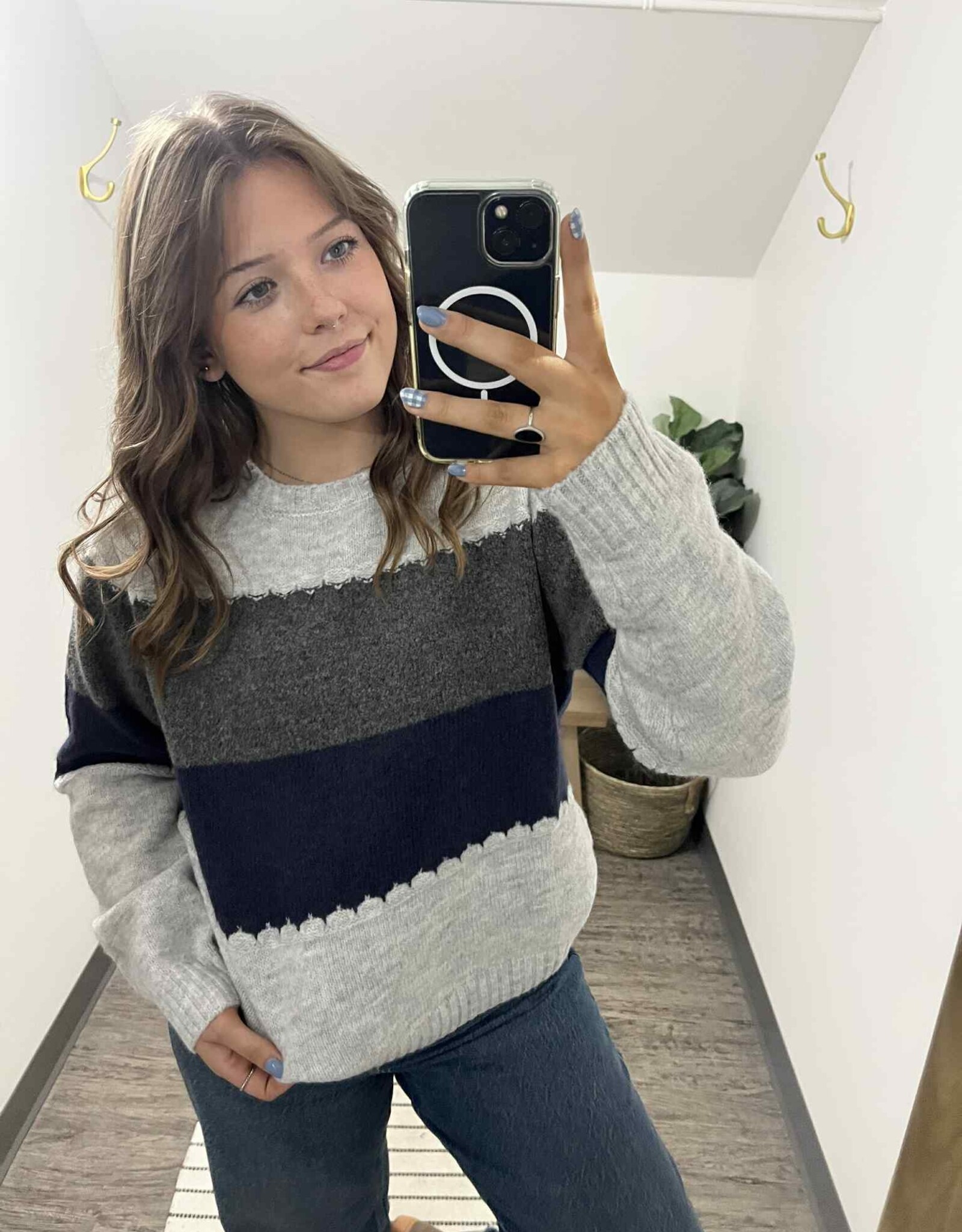 Color Block Knit Sweater