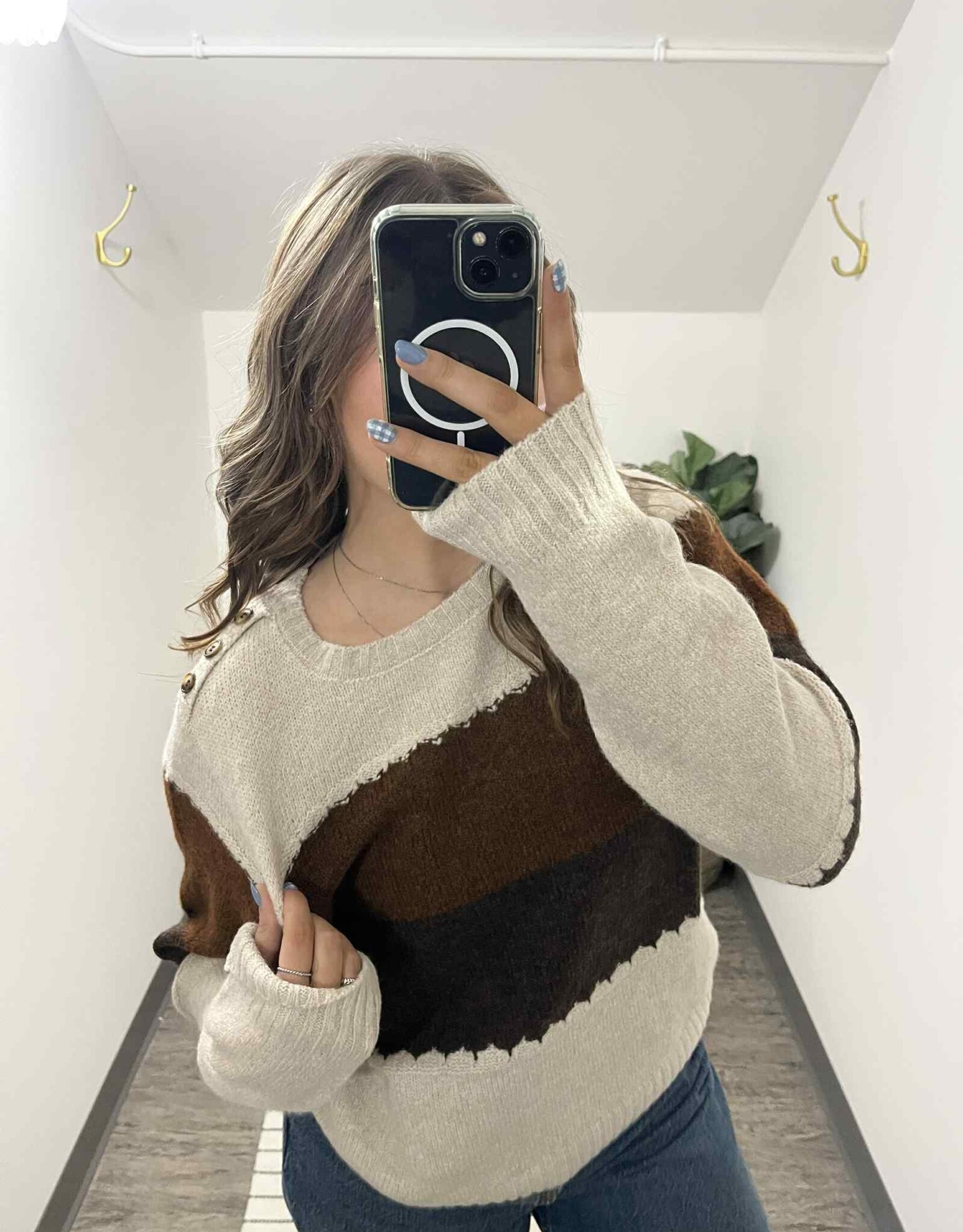 Color Block Knit Sweater