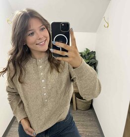 Henley Knit Sweater