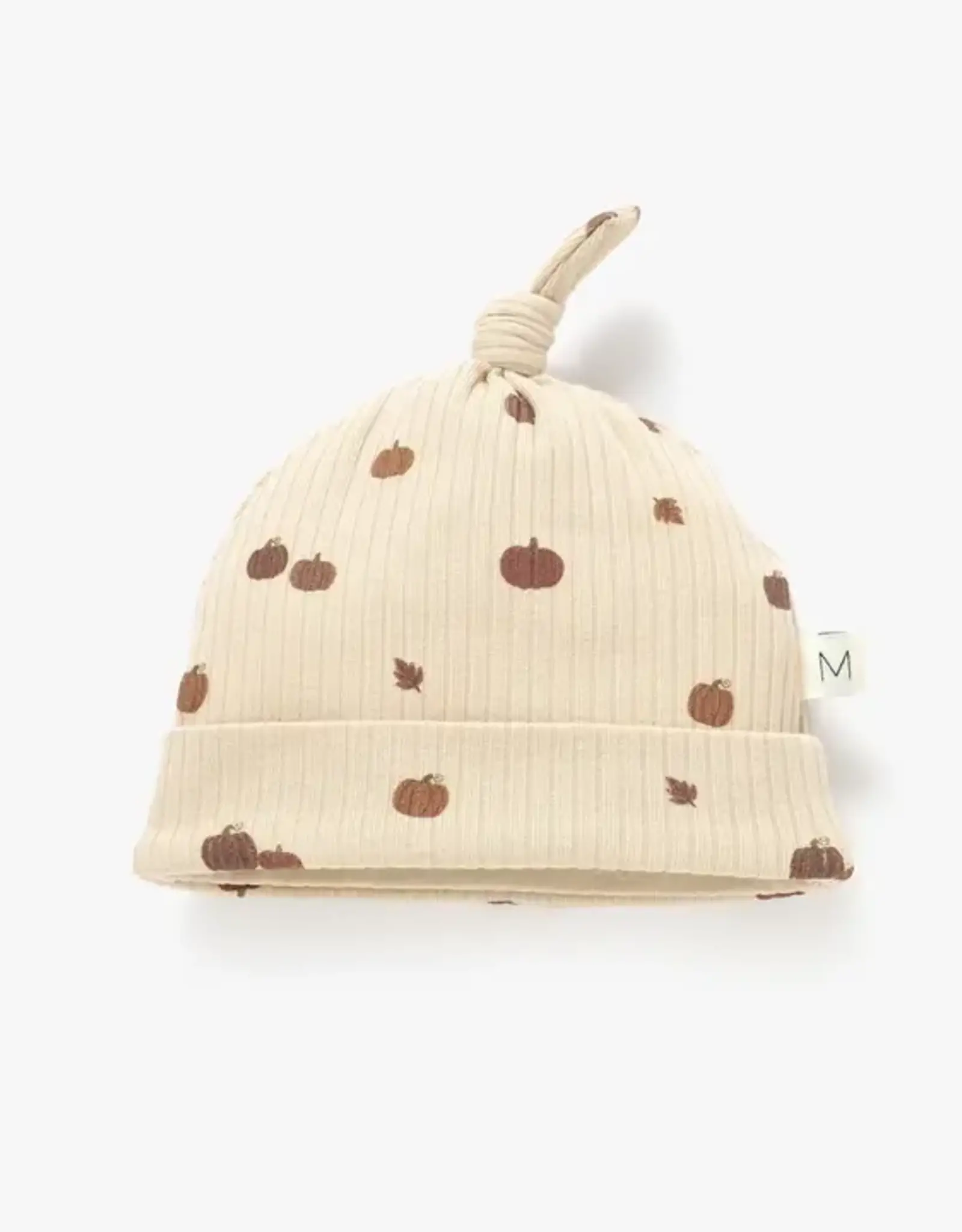 Mila & Co Ribbed Knotted Hat, Pumpkin
