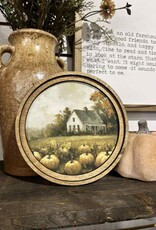 Redeemed Decor 8" Round Art, Pumpkin Farmhouse