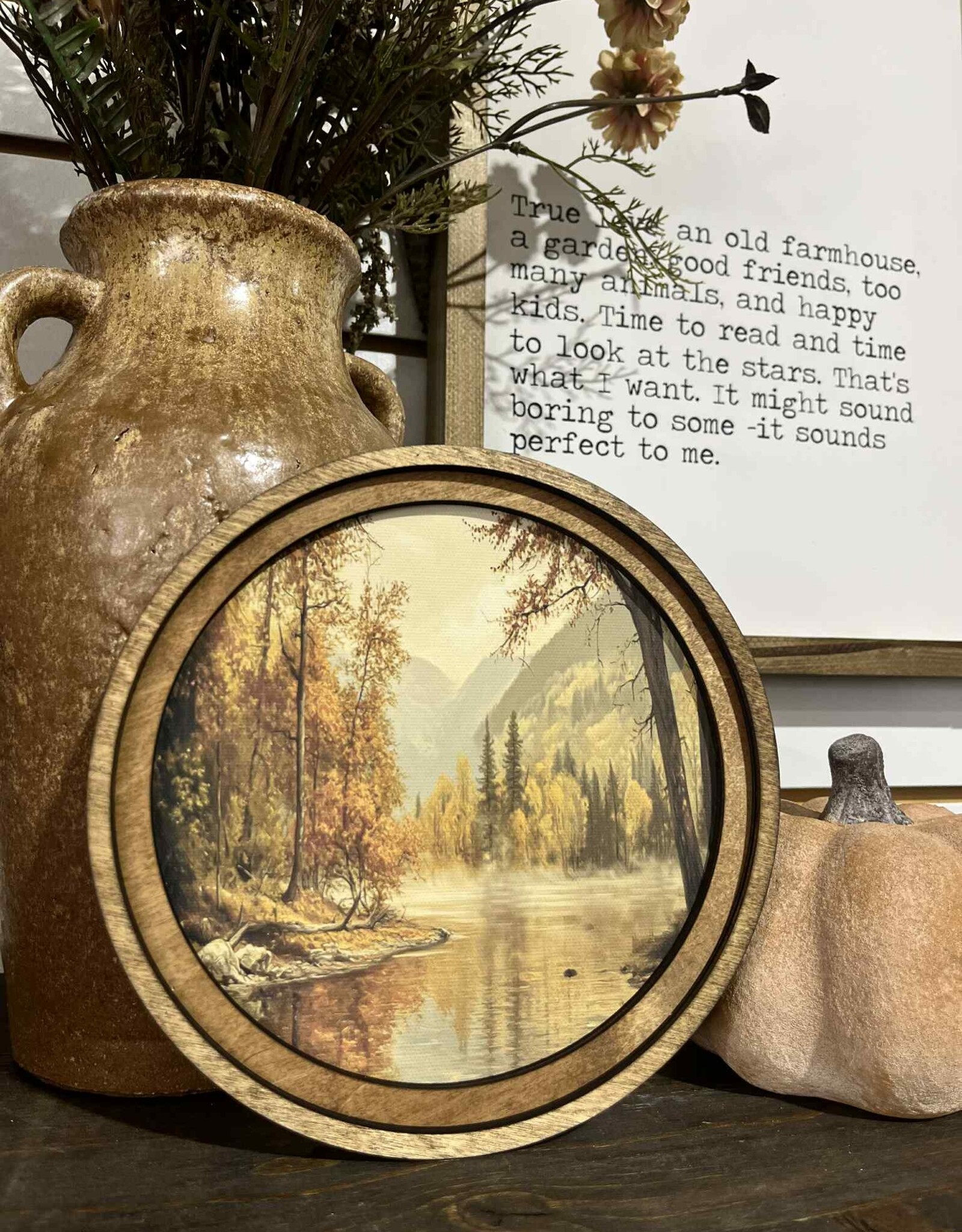 Redeemed Decor 8" Round Art, Autumn River