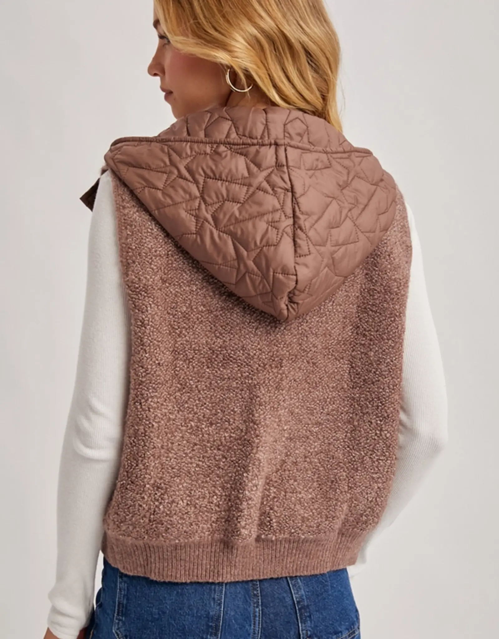 Button Down Fleece Quilted Vest