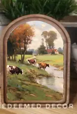Redeemed Decor Arch Top Framed Art, Pasture Stream Redeemed Decor Arch Top Framed Art, Pasture Stream