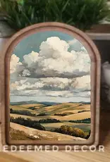 Redeemed Decor Arch Top Framed Art, Golden Hills Redeemed Decor Arch Top Framed Art, Golden Hills