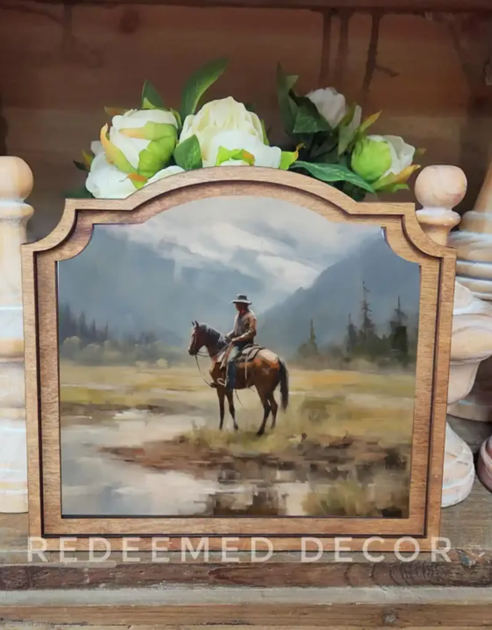 Redeemed Decor Provincial Framed Art, Mountain Cowboy
