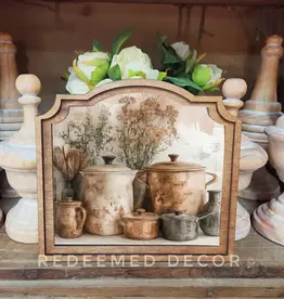 Redeemed Decor Provincial Framed Art, Copper Pots