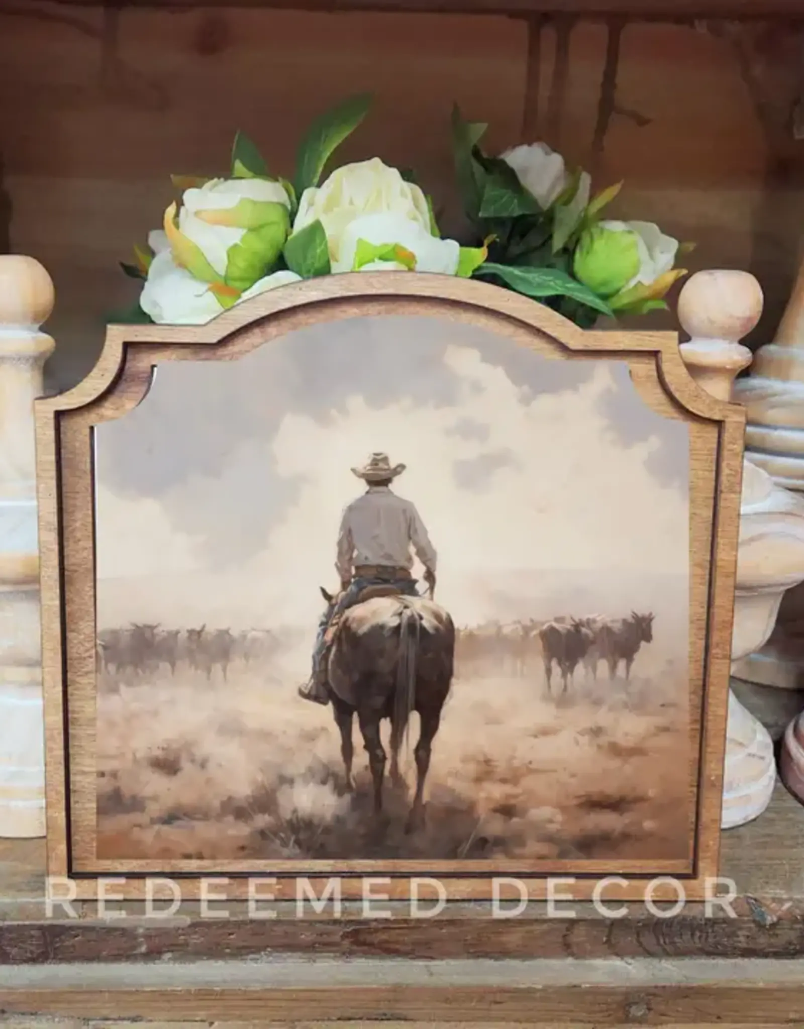 Redeemed Decor Provincial Framed Art, Cattle Drive