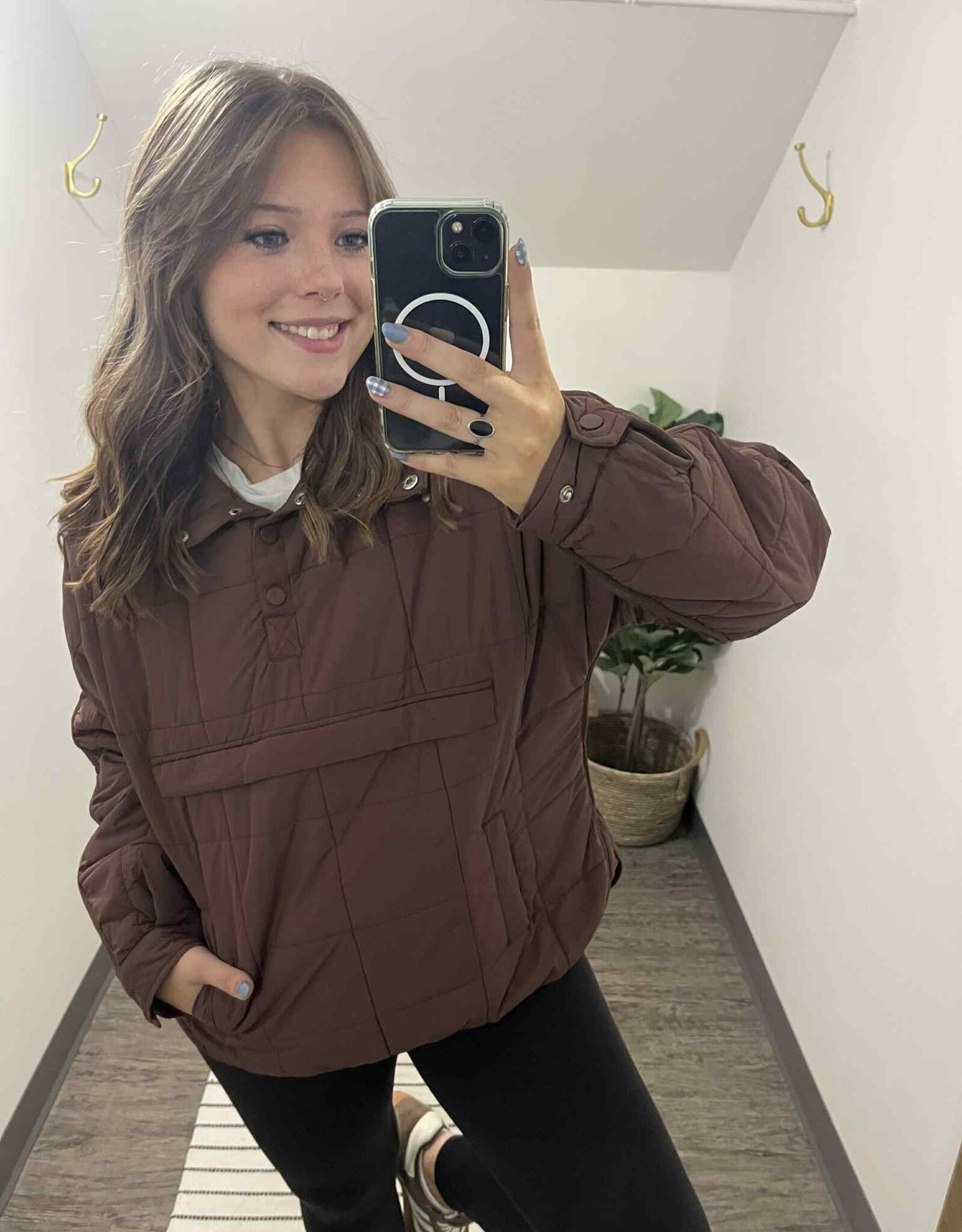 Pullover Quilted Puffer Jacket