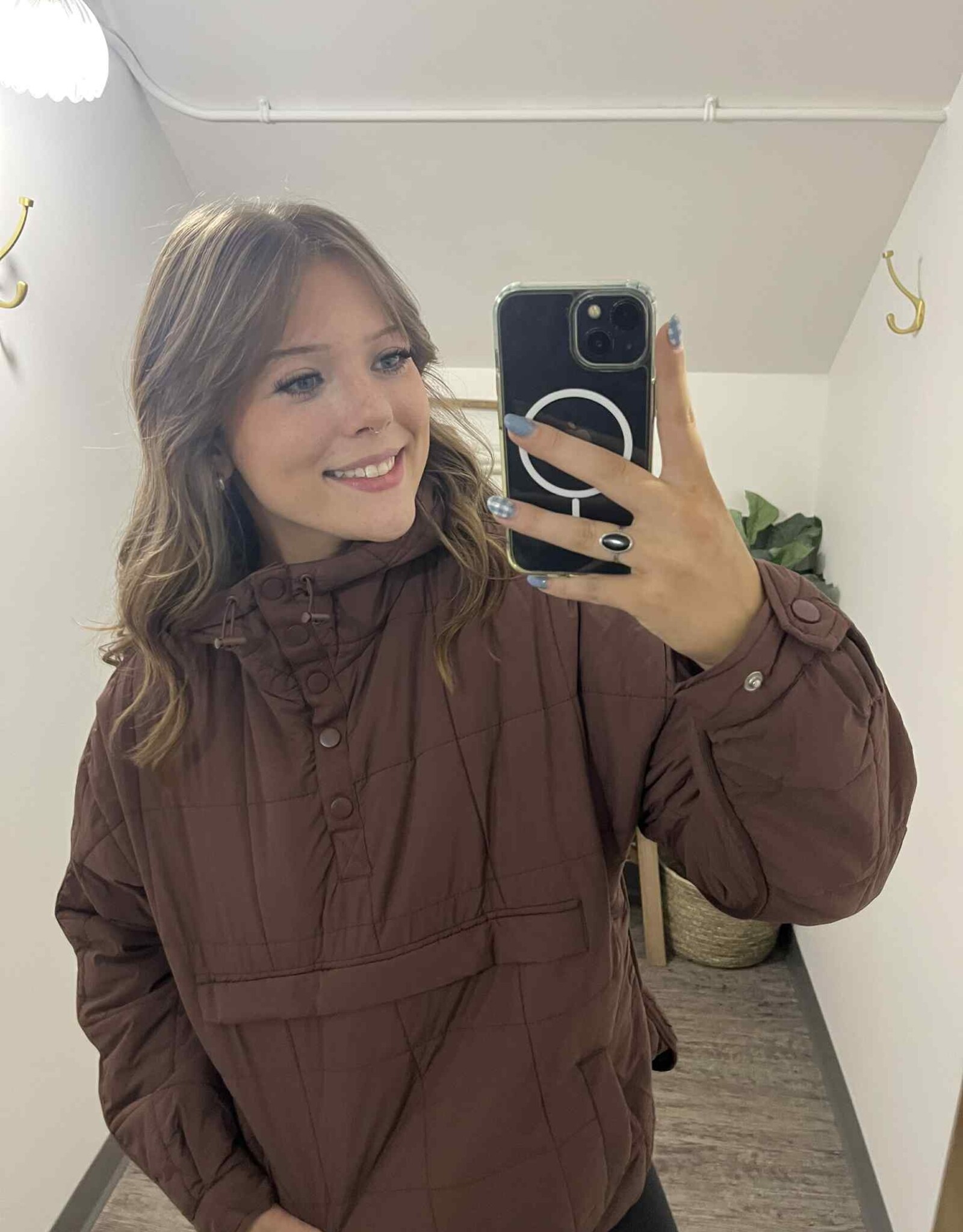 Pullover Quilted Puffer Jacket