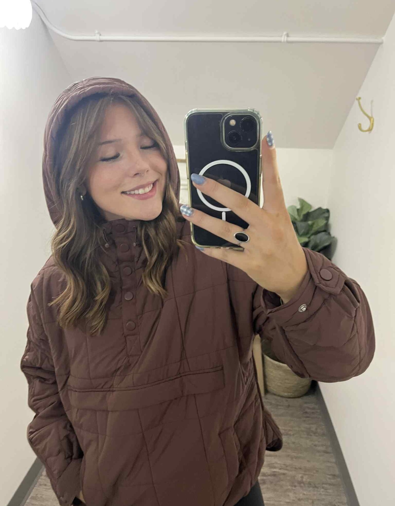 Pullover Quilted Puffer Jacket