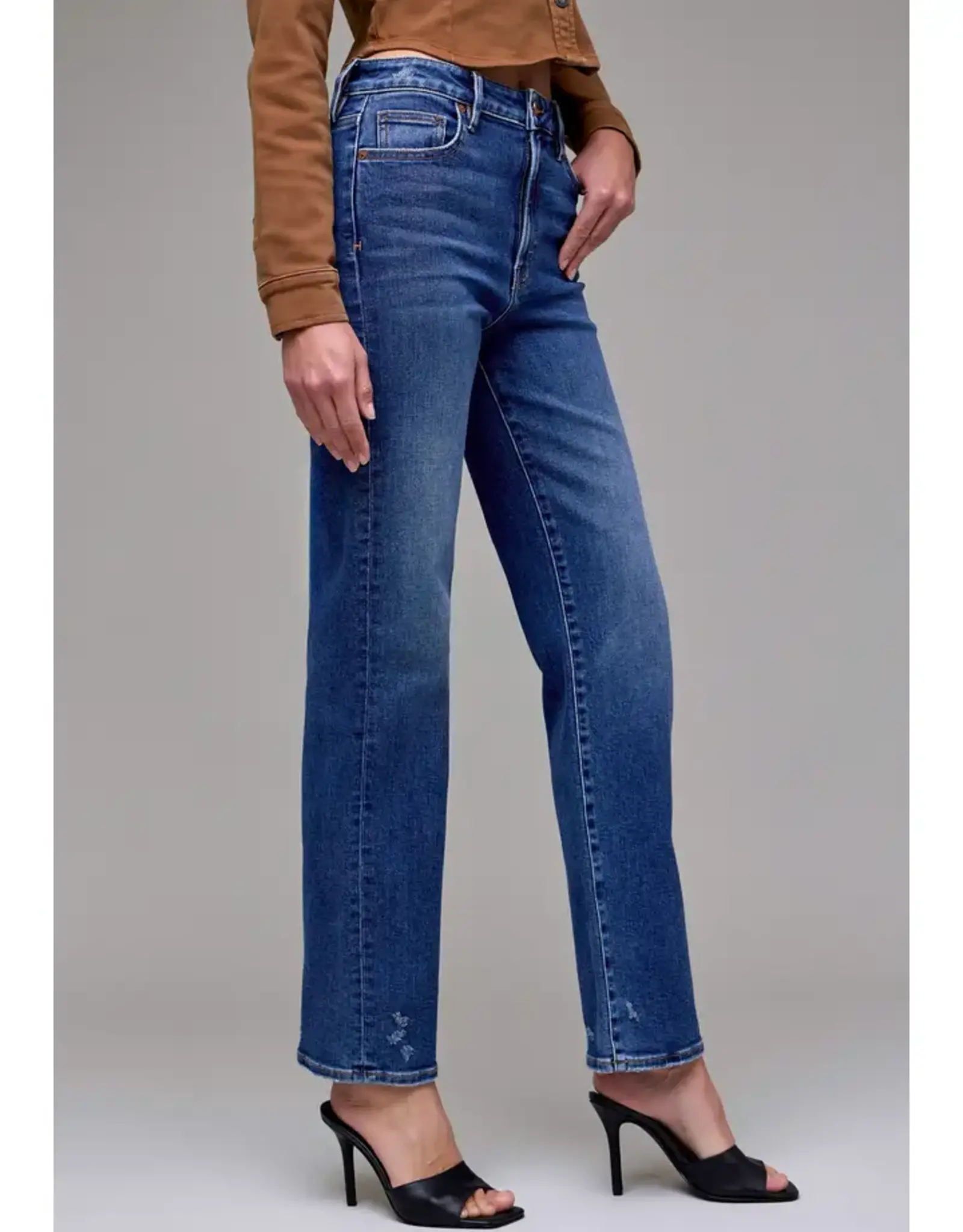 Hidden High Rise Classic Straight Dark Wash