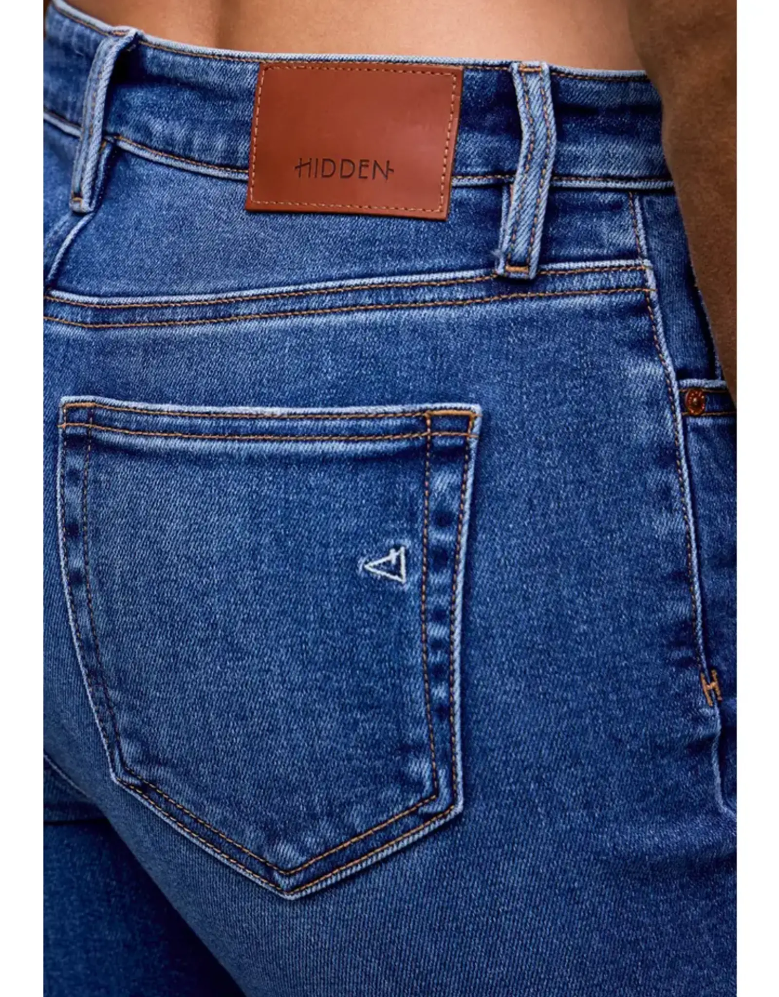 Hidden High Rise Classic Straight Dark Wash