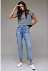 Hidden Stretch Straight Leg Jeans Med Dark Wash