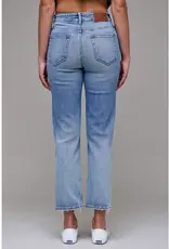 Hidden Stretch Straight Leg Jeans Med Dark Wash