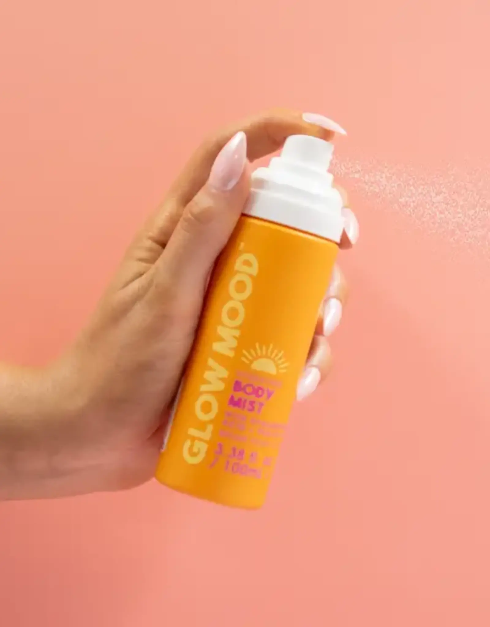 Glow Mood Hydrating Body Mist, Peach & Mint