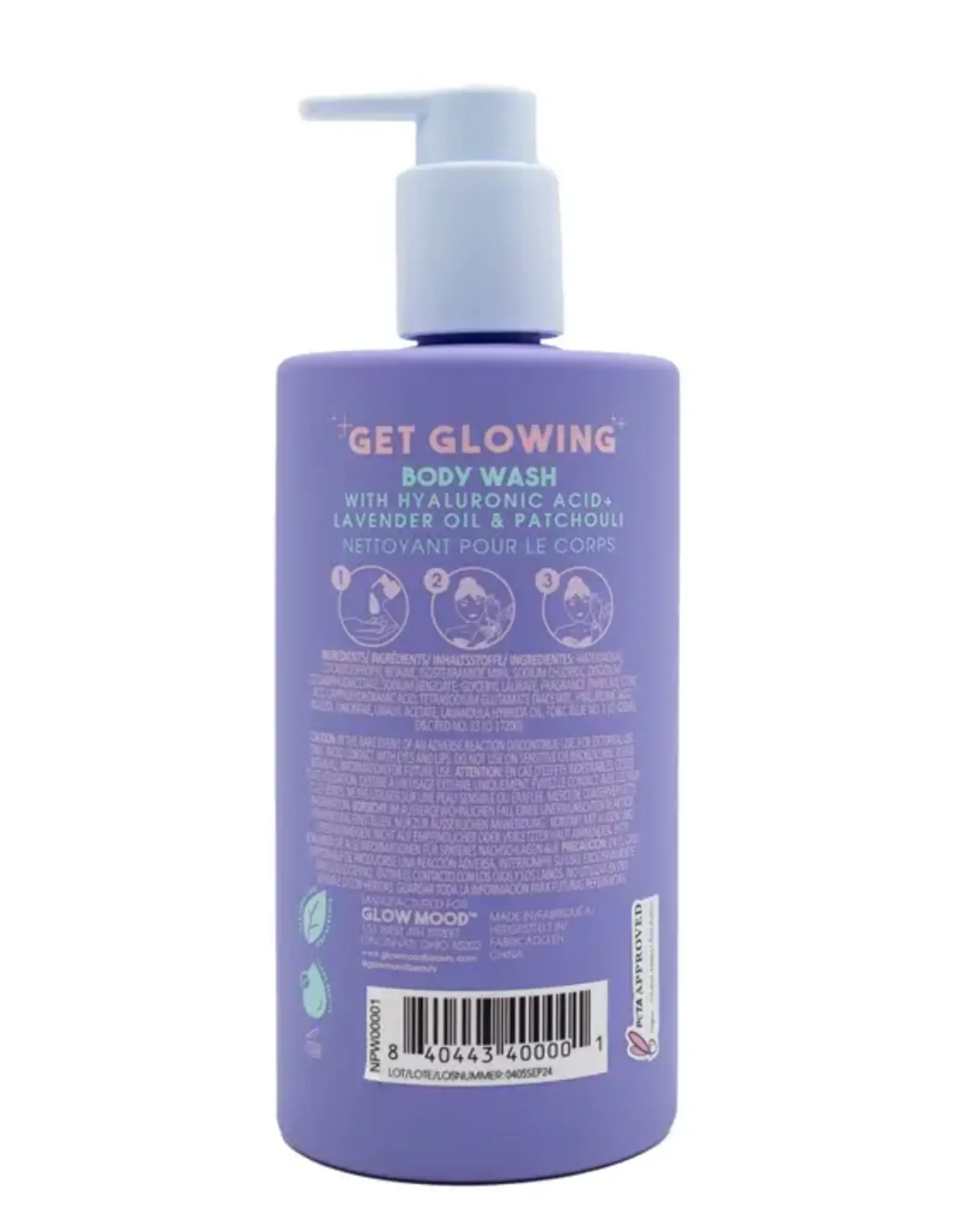 Glow Mood Hydrating Body Wash, Lavender & Patchouli