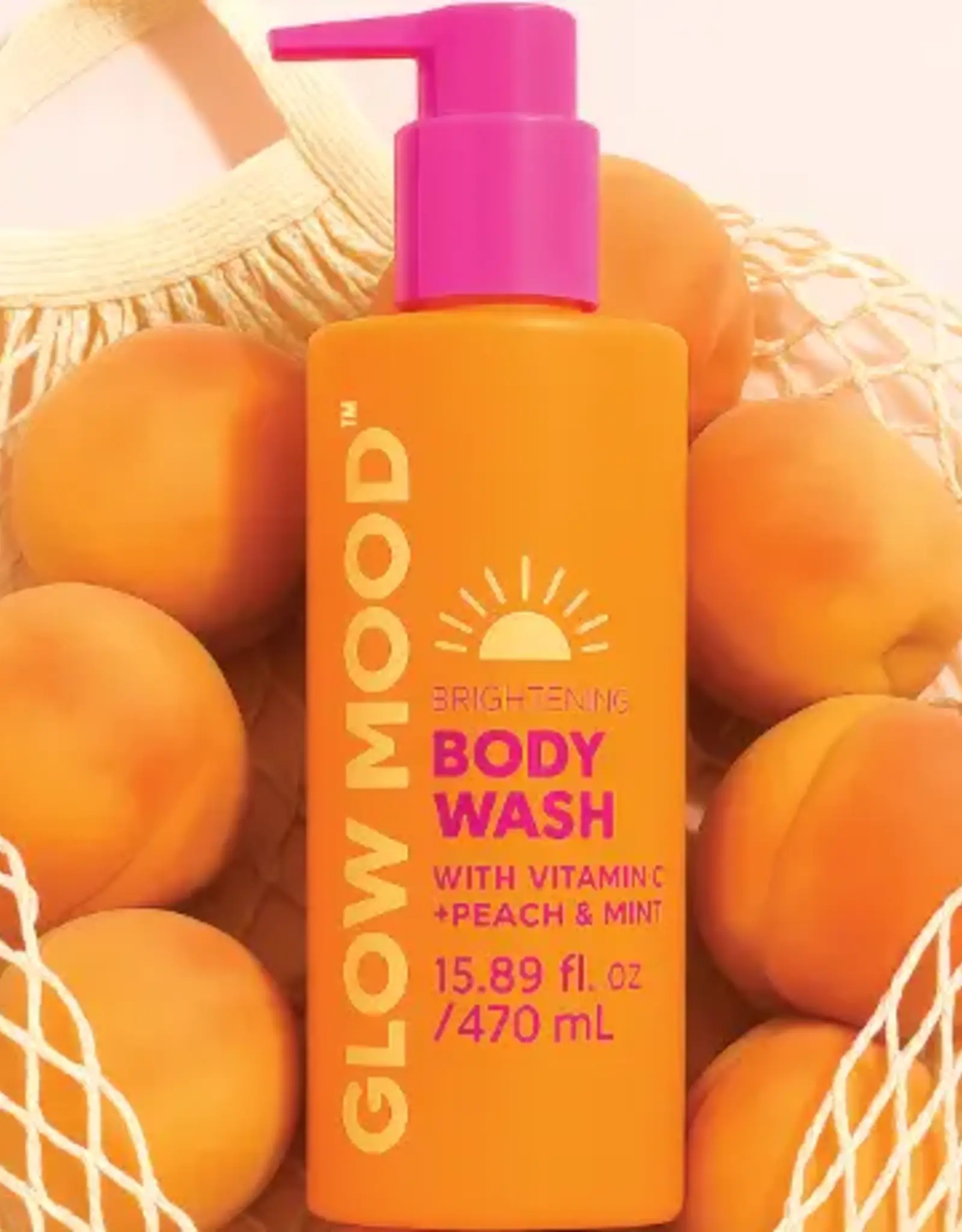 Glow Mood Brightening Body Wash, Peach & Mint
