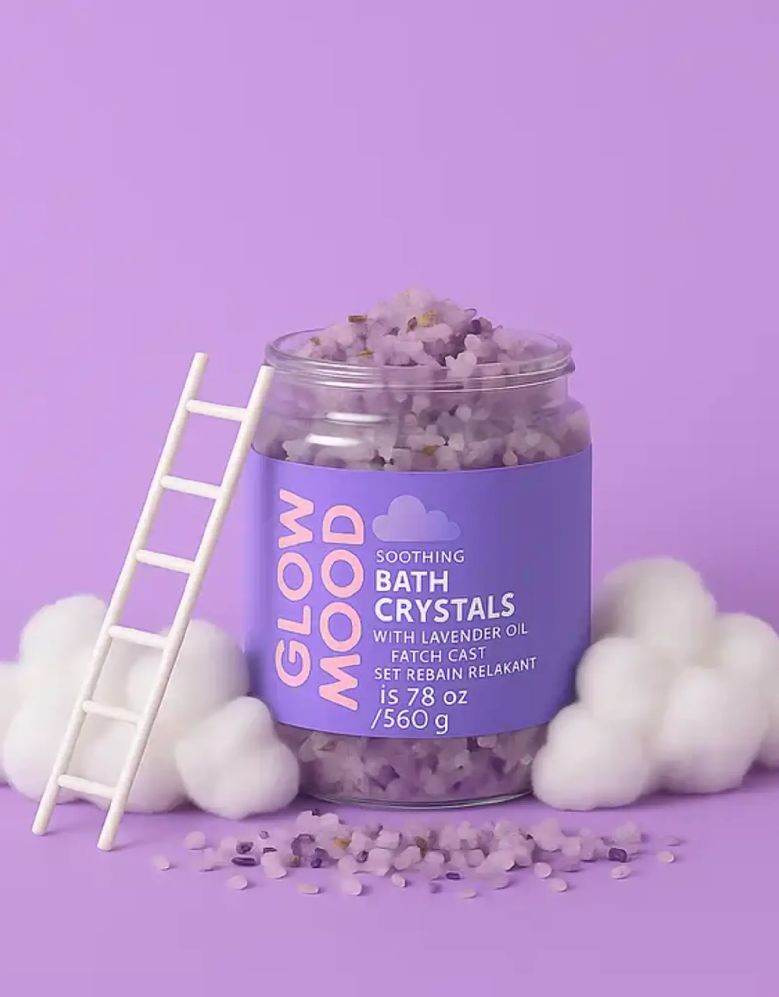 Glow Mood Soothing Bath Crystals, Lavender & Patchouli