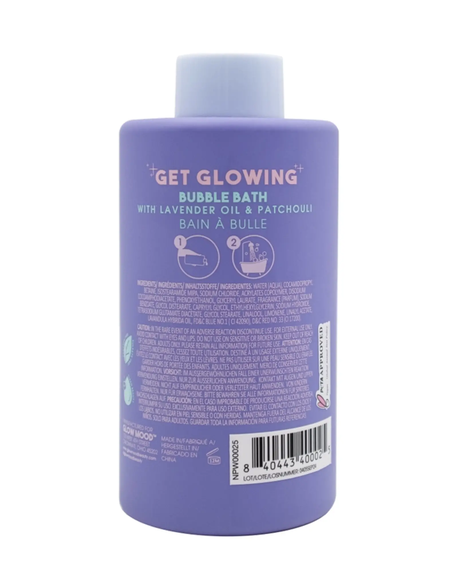 Glow Mood Foaming Bubble Bath, Lavender & Patchouli