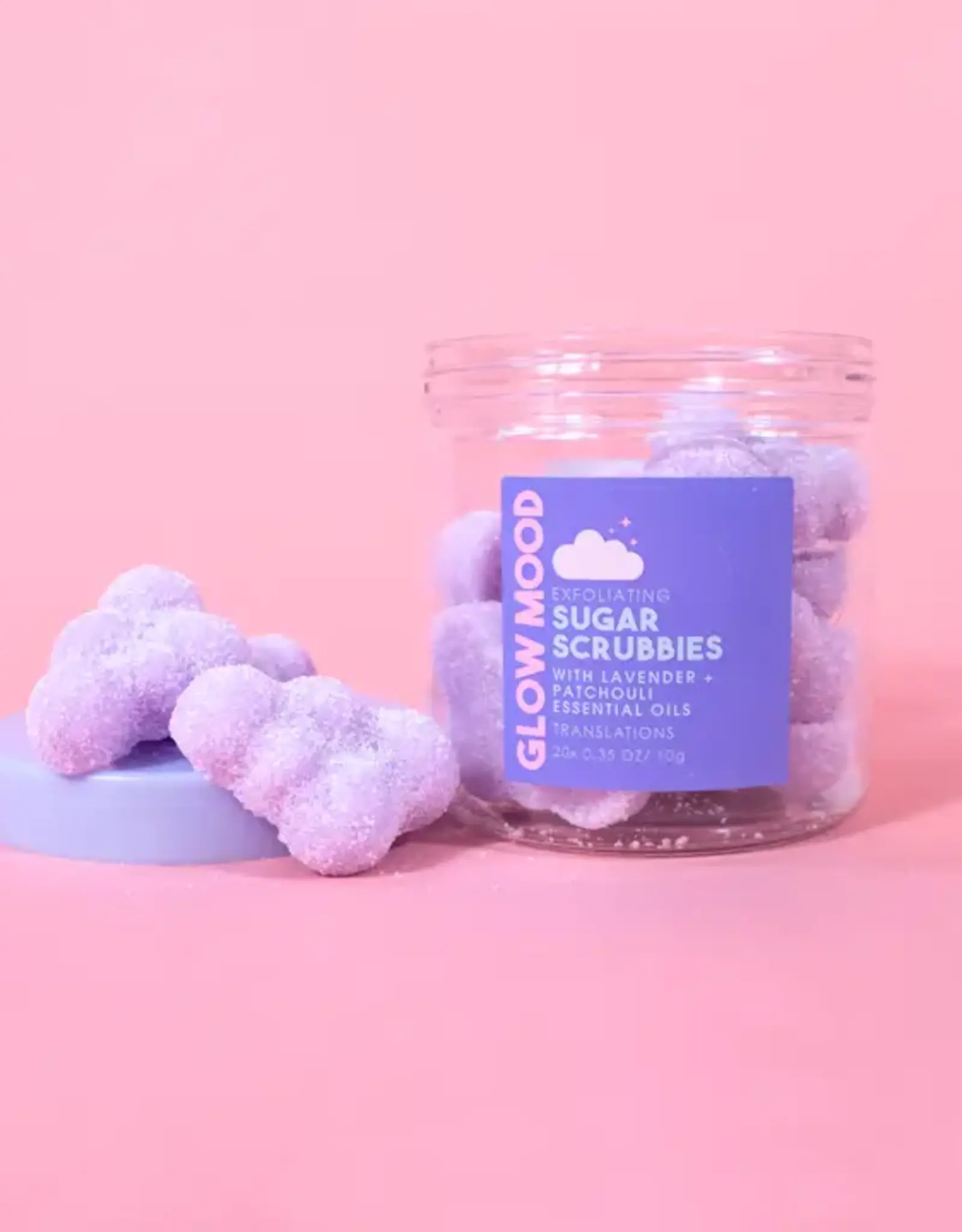Glow Mood Exfoliating Sugar Scrubbies, Lavender & Patchouli