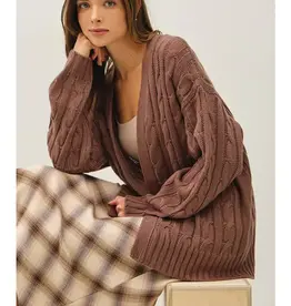 Chunky Cable Knit Cardigan