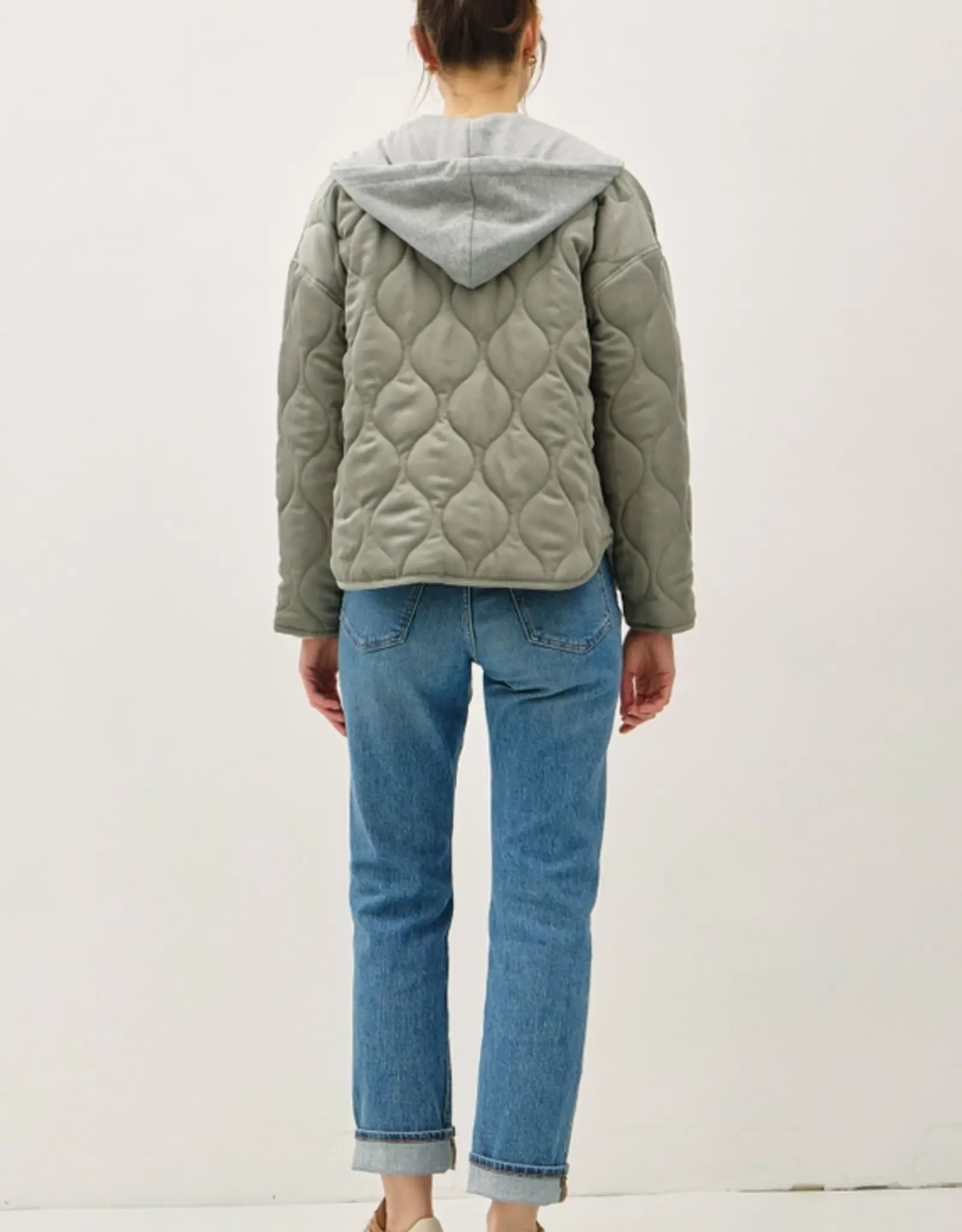 Quilted Jacket Detachable Hood