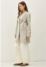 Chevron Pattern Double Button Coat