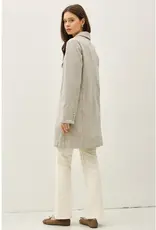 Chevron Pattern Double Button Coat