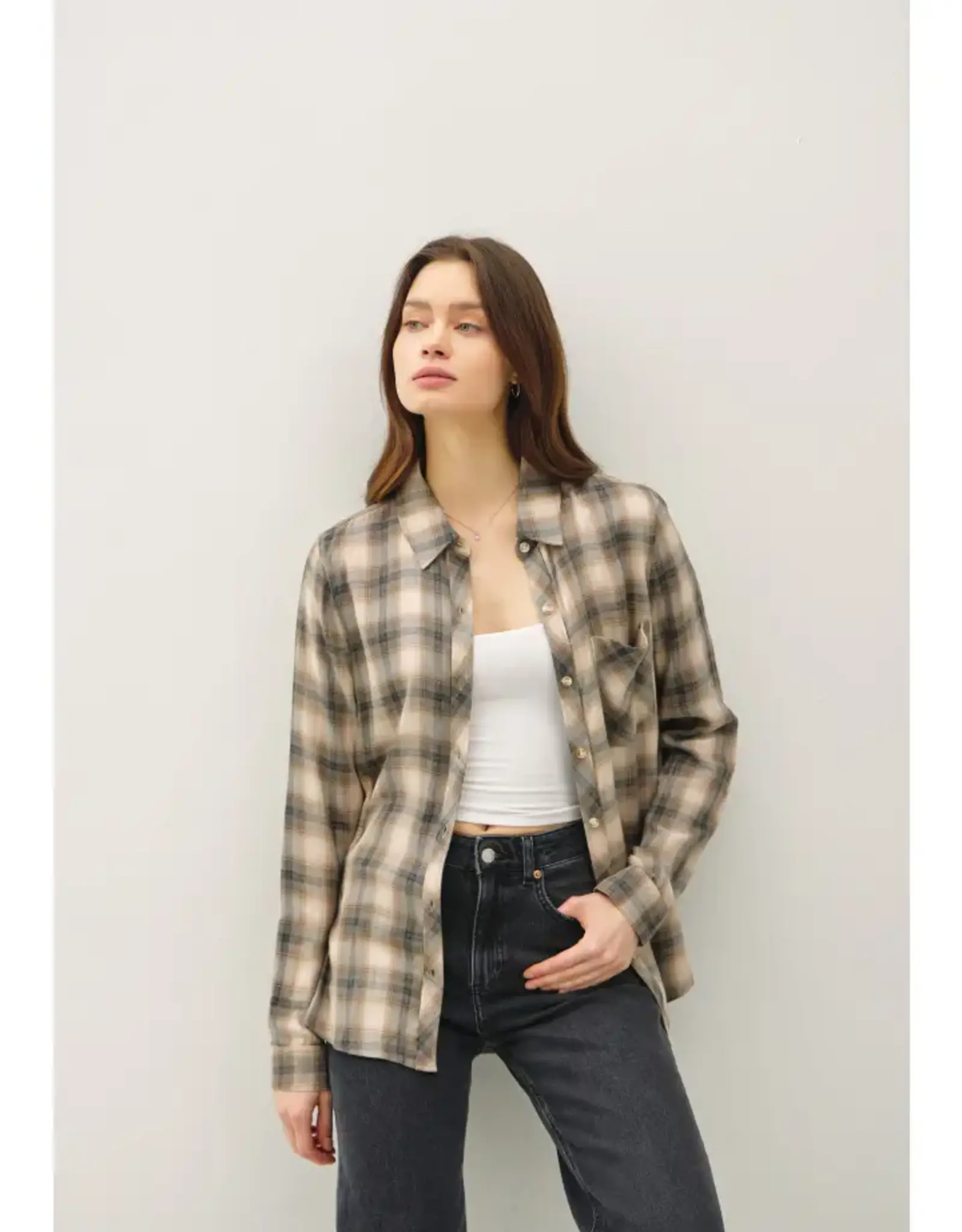 Plaid Long Sleeve Button Up