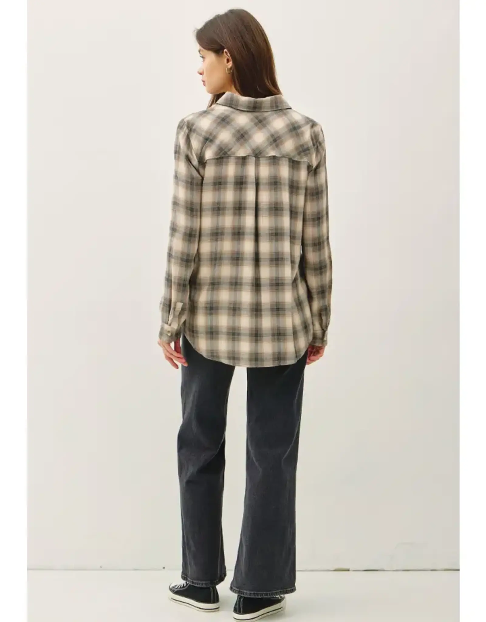 Plaid Long Sleeve Button Up